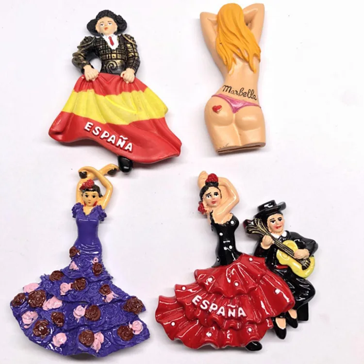 Смола 3D магнит на холодильник Испания Барселона Мадрид сувенир пейзаж Imanes Para