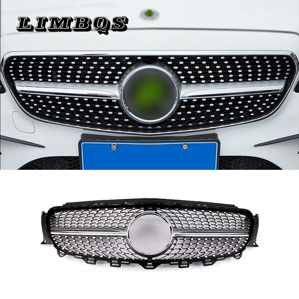 

Car front sport grill kidney grilles for Benz W213 2016-2019 series gloss black sports style grille front bumper decoration