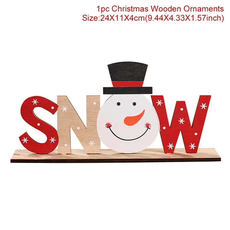 Рождественский подарок Санта-Клаус снеговик деревянные сани украшения 2020