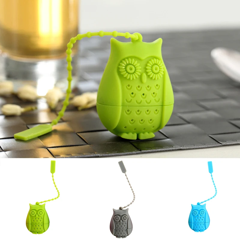 

Еда Класс силиконовый Чай Infuser фильтр Творческий мультфильм сова Чай Сетчатый Контейнер многоразовые Чай сумки Чай горшки аксессуар DRSA889