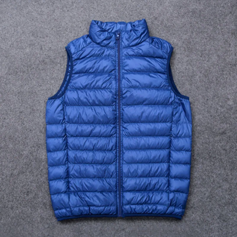 

Top Quality Men's Ultralight Down Vests Winter Jackets Waistcoat Sleeveless Zipper Coat Overcoat Warm Vests Plus Size