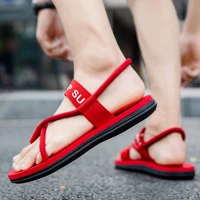 brand summer men sandals rome style flat nylon slip on breathable waterproof outside beach red black solid fashion driving shoes
