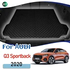 Кожаный коврик для багажника Audi Q3 Sportback 2020, коврик для багажника, коврик для багажника, подкладка, коврик для груза, коврик для багажника Sline