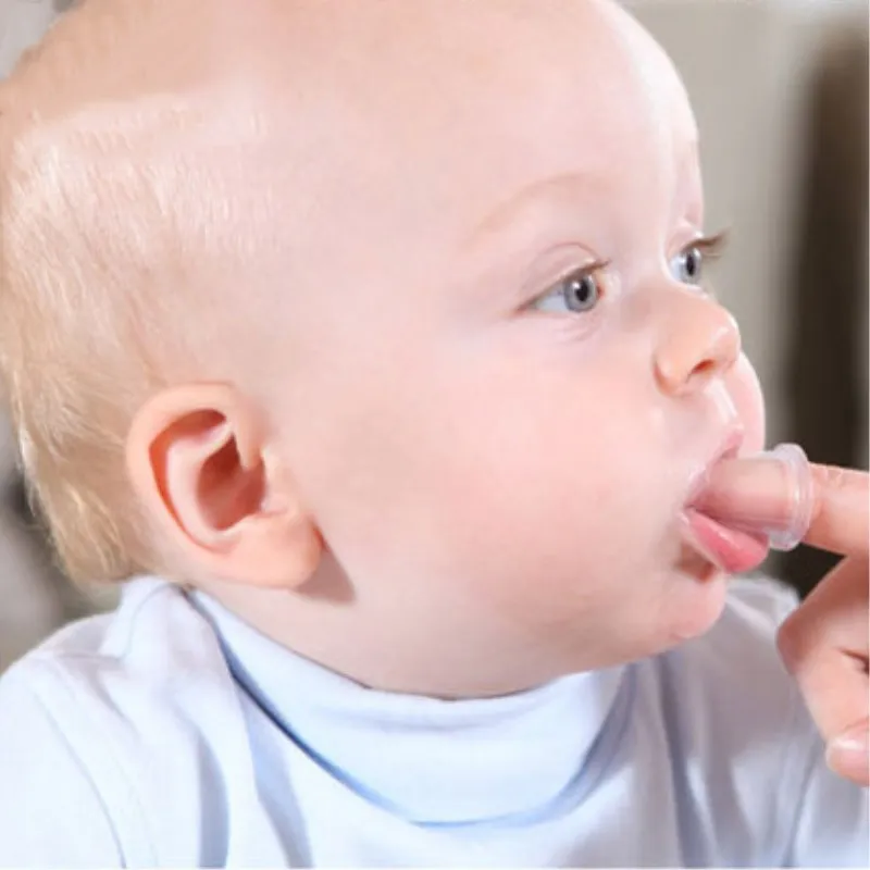 Cepillo de dientes de silicona suave para beb&eacute; reci&eacute;n nacido, cepillos de dientes de seguridad para beb&eacute;, Biter con herramientas de limpieza de dientes suaves para beb&eacute;-1
