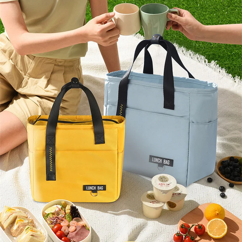 

Портативные Термосумки для обеда для женщин и детей, изолированная сумка-холодильник для пикника, контейнер для еды, Свежая Упаковка со льдом, Студенческая коробка для завтрака, сумка