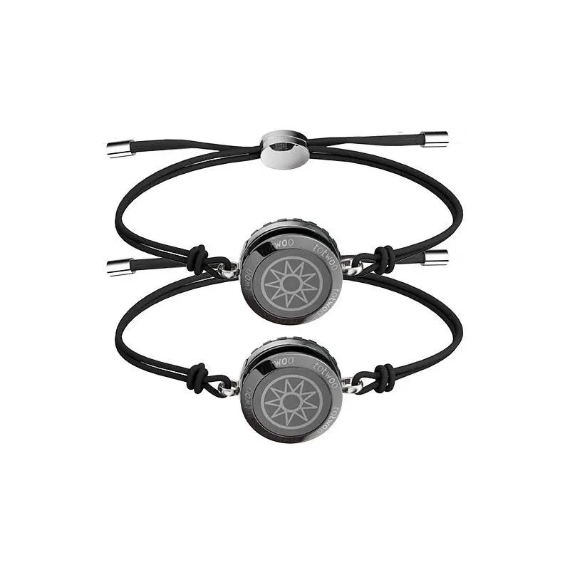 Totwoo－Always sun & moon black smart couple fashion bracelet Jewelry relationship gifts no distance limit