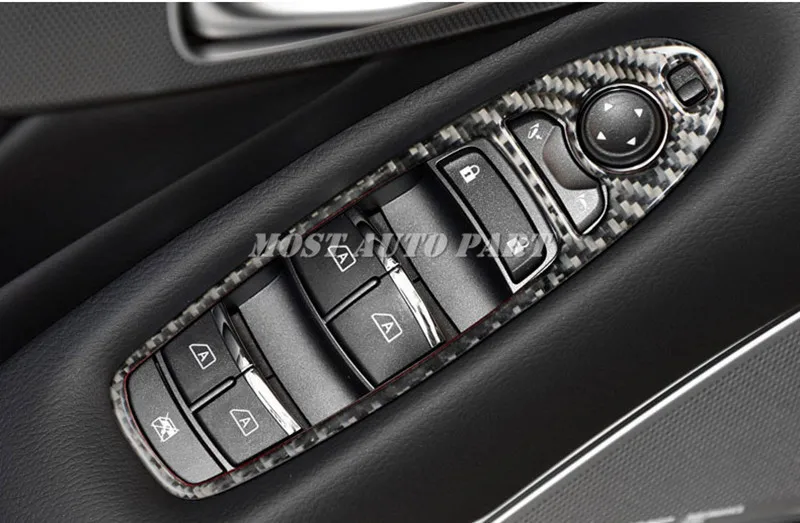 Крышка кнопки выключателя из углеродного волокна для Infiniti Q60 Coupe 2013 2019 аксессуары