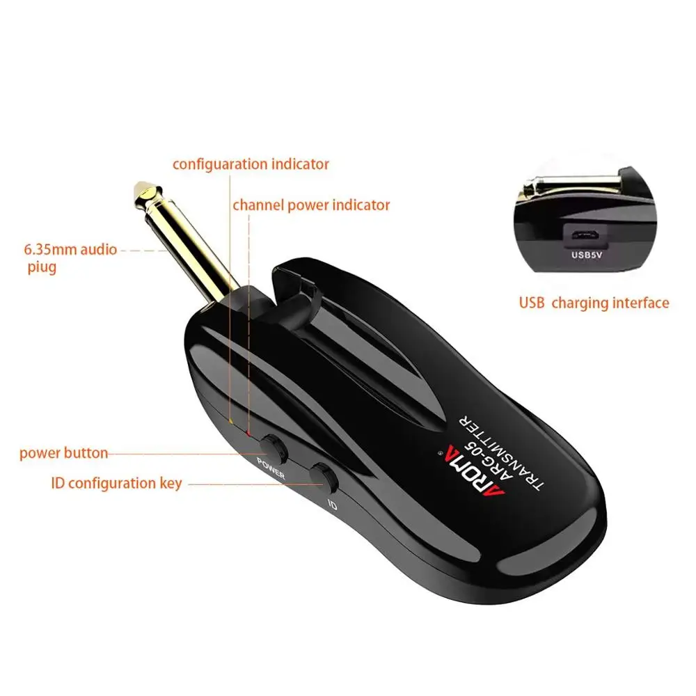 Беспроводная гитарная система передачи звука 5 8 ГГц с перезаряжаемым