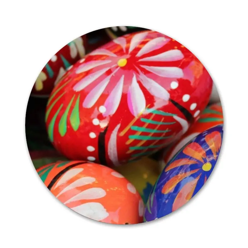 Милый Пасхальный кролик пасхальные яйца Значки для одежды рюкзака украшение