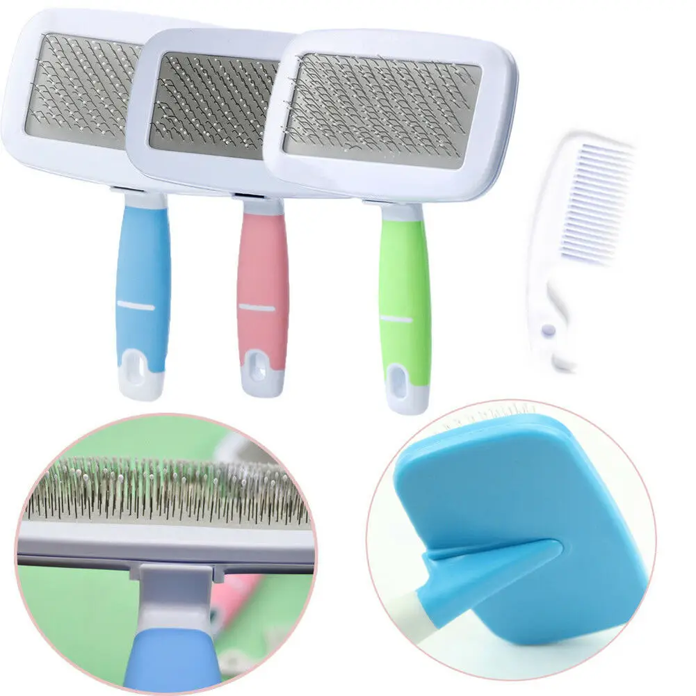 Расческа для удаления волос собаки с ручкой щетка собак кошек Шпилька чистки