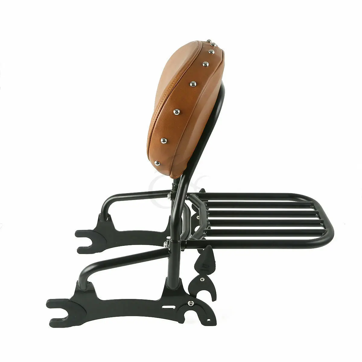 Спинка 12 дюймов Сисси-бар + багажная стойка для индийского плафа Классическая