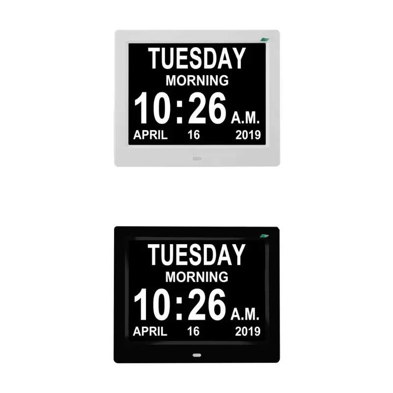 

2021 New 8Inch IPS Digital Clock Calendar with Date Day Reminder for Elderly and Children