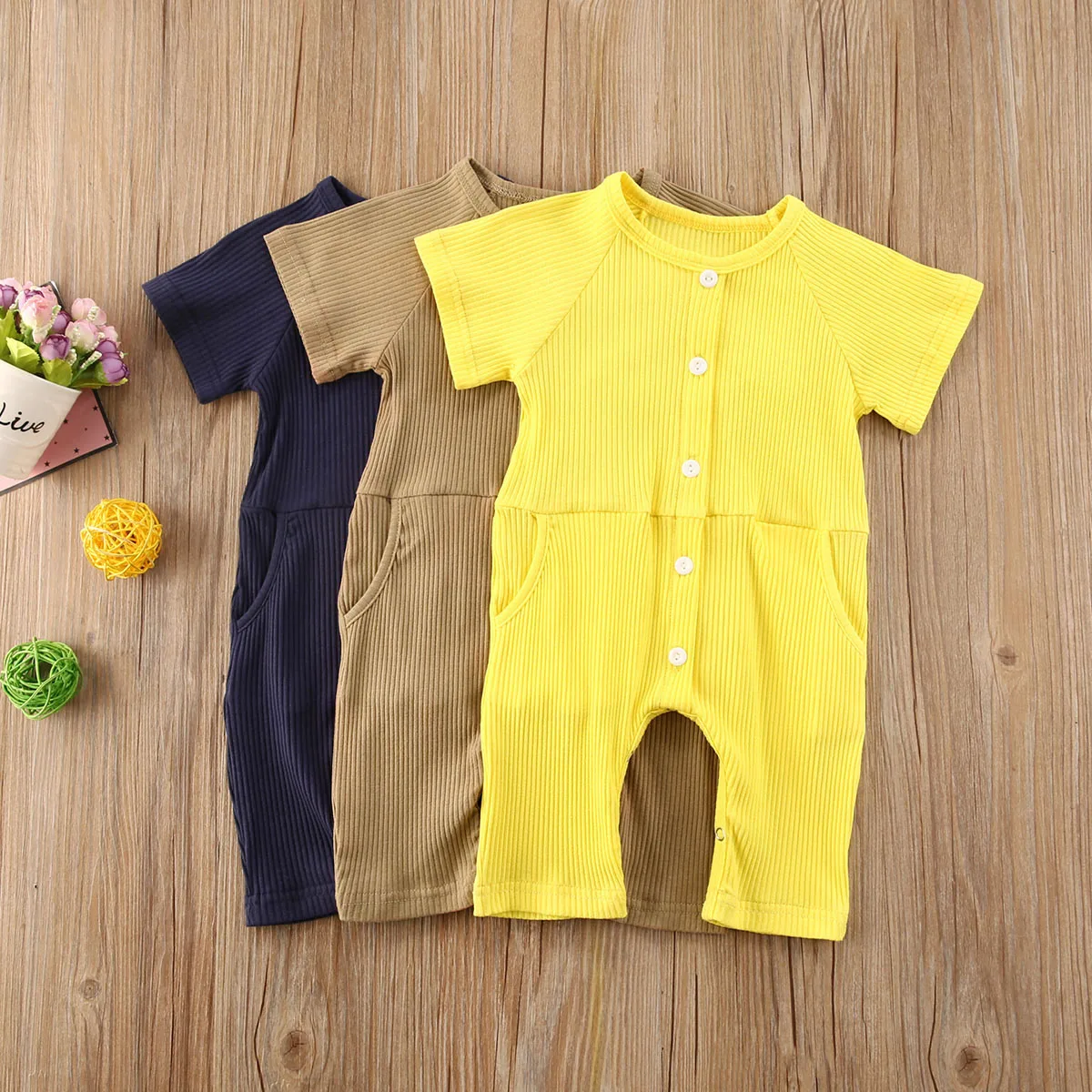 

Pudcoco Newborn Baby Girls Boys Romper 2020 Summer New Short Sleeve Playsuit Soft Cotton Soild Color Jumpsuit for Infant