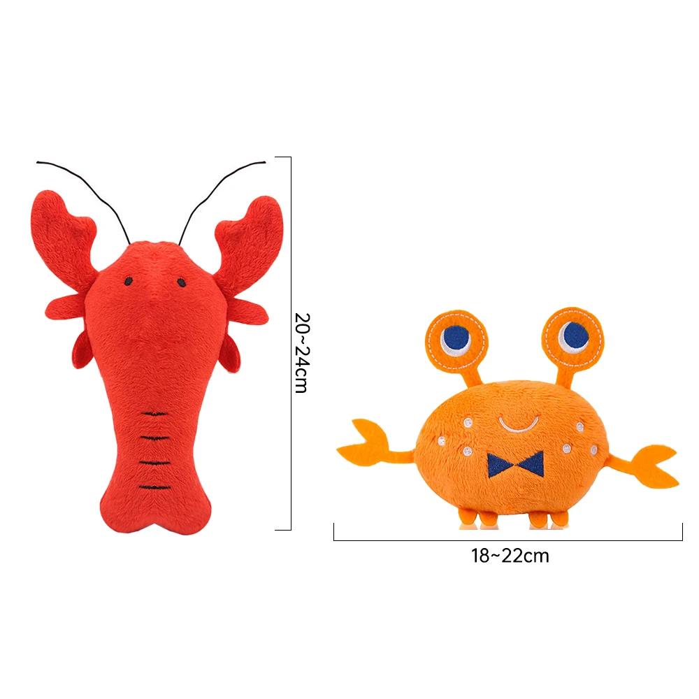 

Pet Toy Cat Cute Lobster Crab Toy Puppy Squeak Toy Chew For Dogs Cat Mascotas Supplies