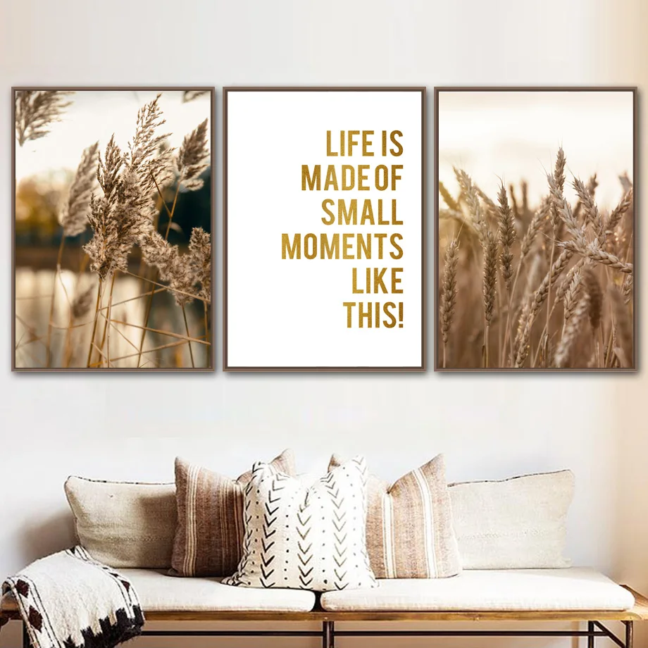 5D DIY Full Drill Diamond Painting Reed Wheat Bird Quotes Autumn Landscape Mosaic Embroidery Cross Stitch Kit Home Decor | Дом и сад