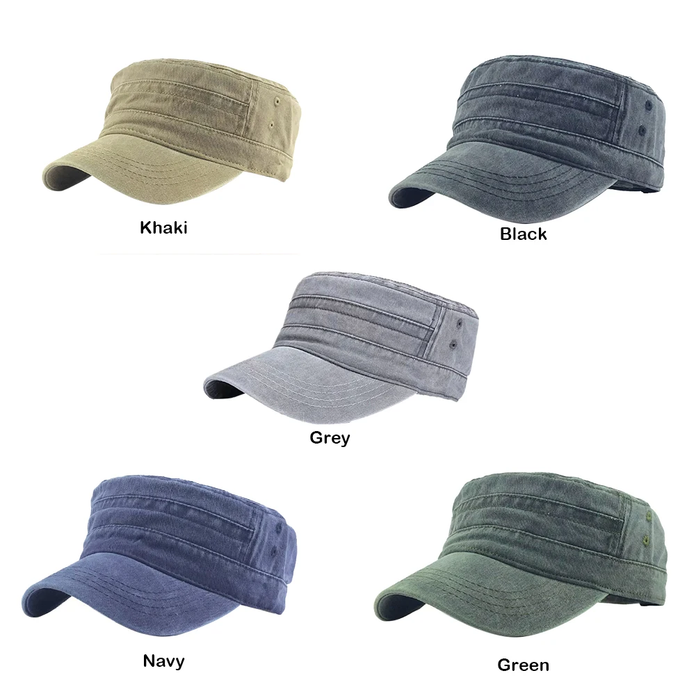 

Men Women Sun Protection Travel Fishing Peaked Cap Adjustable Buckle Cycling Flat Top Solid Portable Breathable Outdoor Hiking