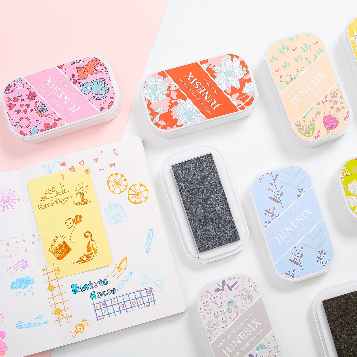 Симпатичная чернильная подставка металлическая Яркая Цветная Нетоксичная без