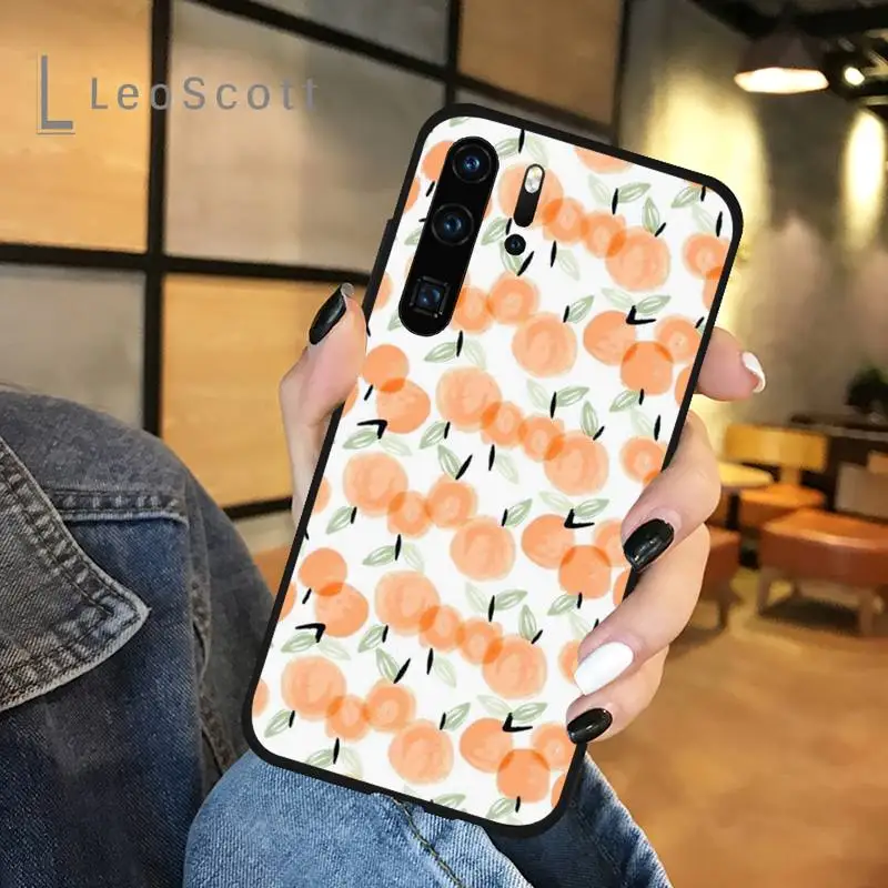 

Peach fruit pink Phone Case For Huawei honor Mate P 9 10 20 30 40 Pro 10i 7 8 a x Lite nova 5t