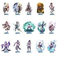 15cm anime genshin impact double sided hd acrylic stand cosplay figure model toys desktop decoration for fans collection gift