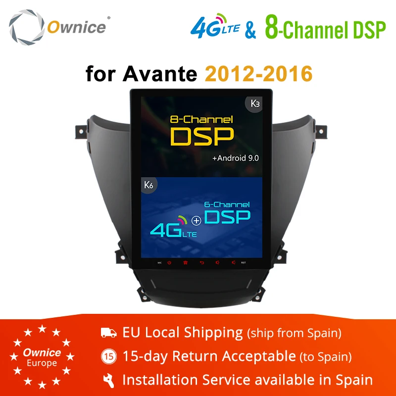 Автомобильный DVD-плеер Ownice k3 k6 Восьмиядерный процессор Android 9 0 PX6 DSP 4G LTE SPDIF для HYUNDAI