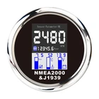 Многофункциональный цифровой тахометр NMEA 2000, 85 мм, 4 в 1, измеритель давления воды, температуры, масла, вольтметр с сигналом