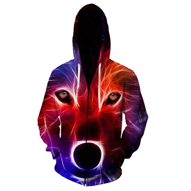 Новинка 2019 толстовки с капюшоном. Мужская толстовка принтом волка 3. Модные
