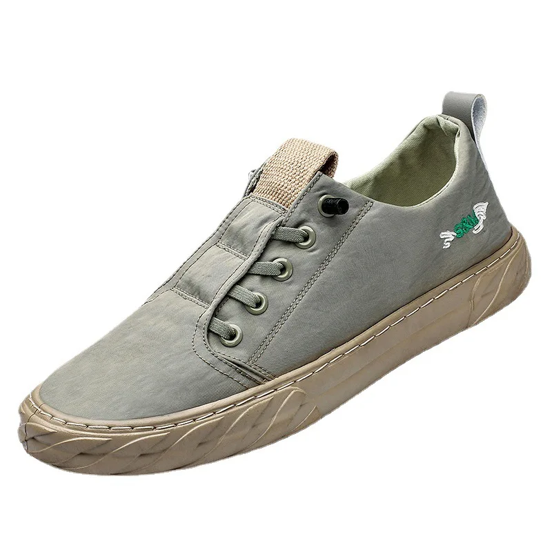 

New Fashion Concise Style Causal Shoes In 2021 Early Autumn Breathable Low Heel Lace-up Shallow Men's Vulcanize Shoes Anti-Odor