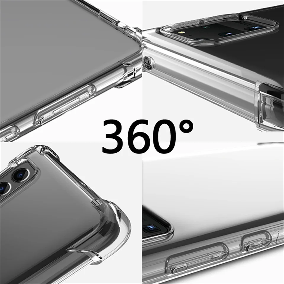 360 прозрачный силикон чехол для самсунг Samsung Galaxy S21 Ultra S20 Fe S8 S9 S10 Lite Note 20 10 Plus A12 A32 A52s
