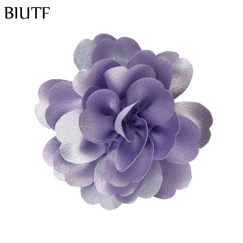 100 шт./лот оптовая продажа шикарный тканевый цветочный принт с/без заколки для