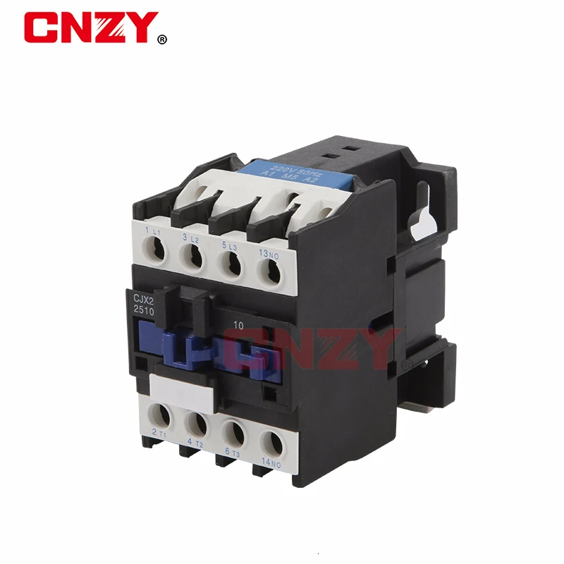CJX2-2510 LC1 контактор переменного тока 25А 3 фазы 3-полюсный без катушки напряжение 380 В 220 В 110 В 24 в Din рейку 3 P+ 1NO нормально открытый