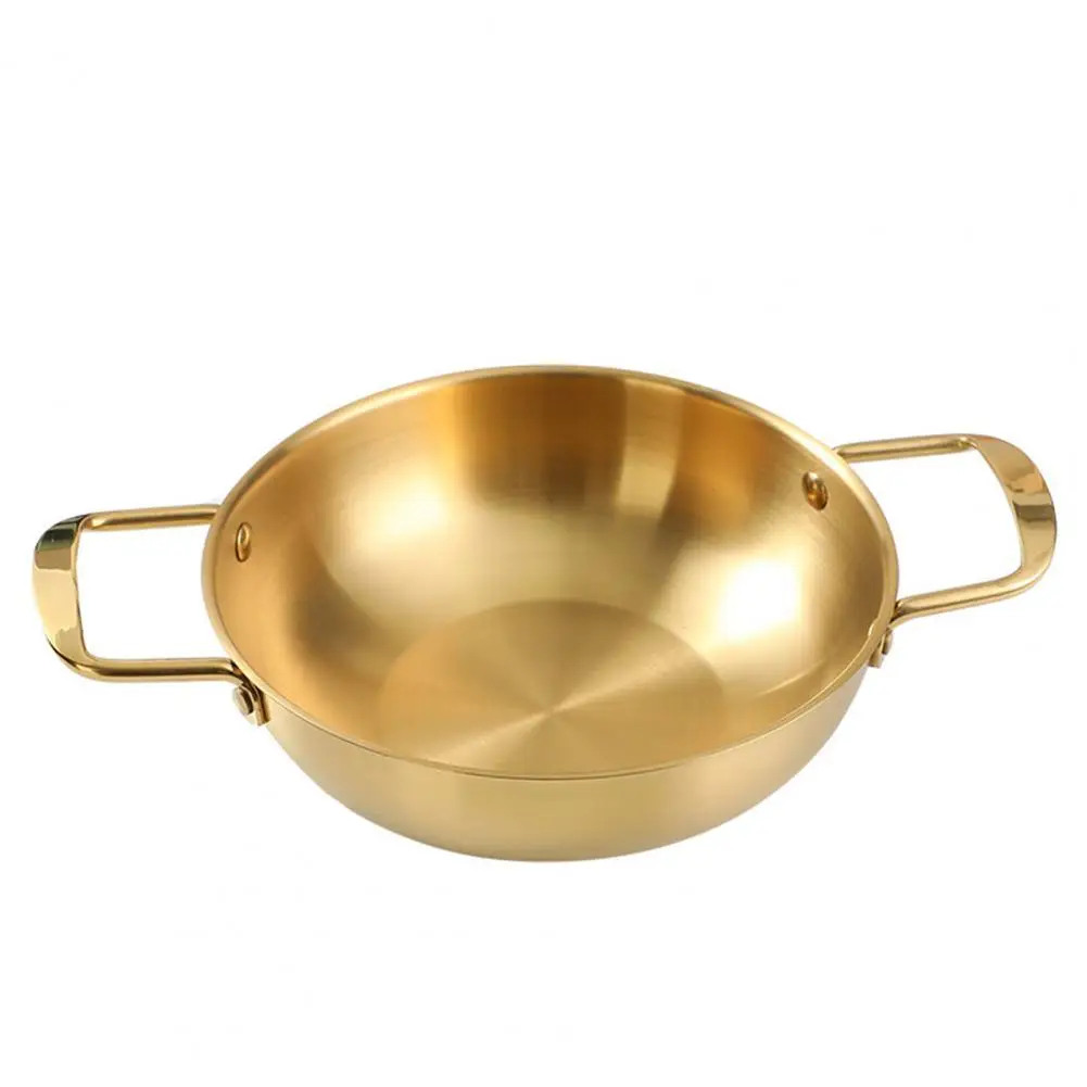 

Korean Ramen Pot Noodle Convenient Soup Pan Double Handle Stainless Steel Aluminum Ramen Pan for Kitchen Cooking Accessories