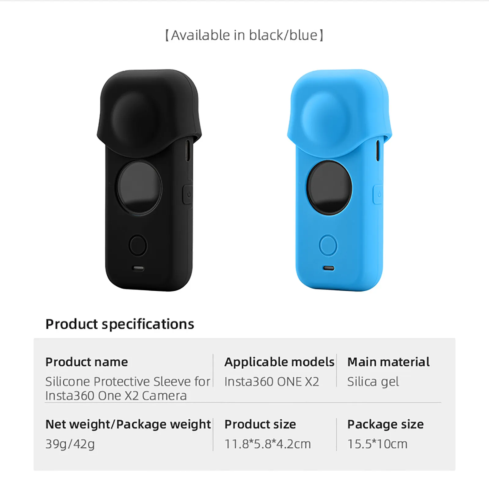 

For Insta 360 One X2 Dustproof Lens Cover Protective Sleeve Silicone Case soft Panoramic Sports Camera Silicone Protective Case