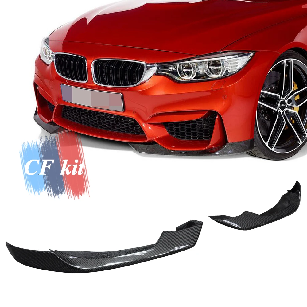 Комплект 2 шт. для BMW F80 M3 F82 M4 F83 передние разветвители из углеродного волокна губа