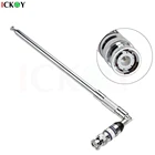 Складная Выдвижная BNC Интерком радио хлыст AM антенна 118-136 МГц с высоким коэффициентом усиления из нержавеющей стали 118-136 МГц 100 см