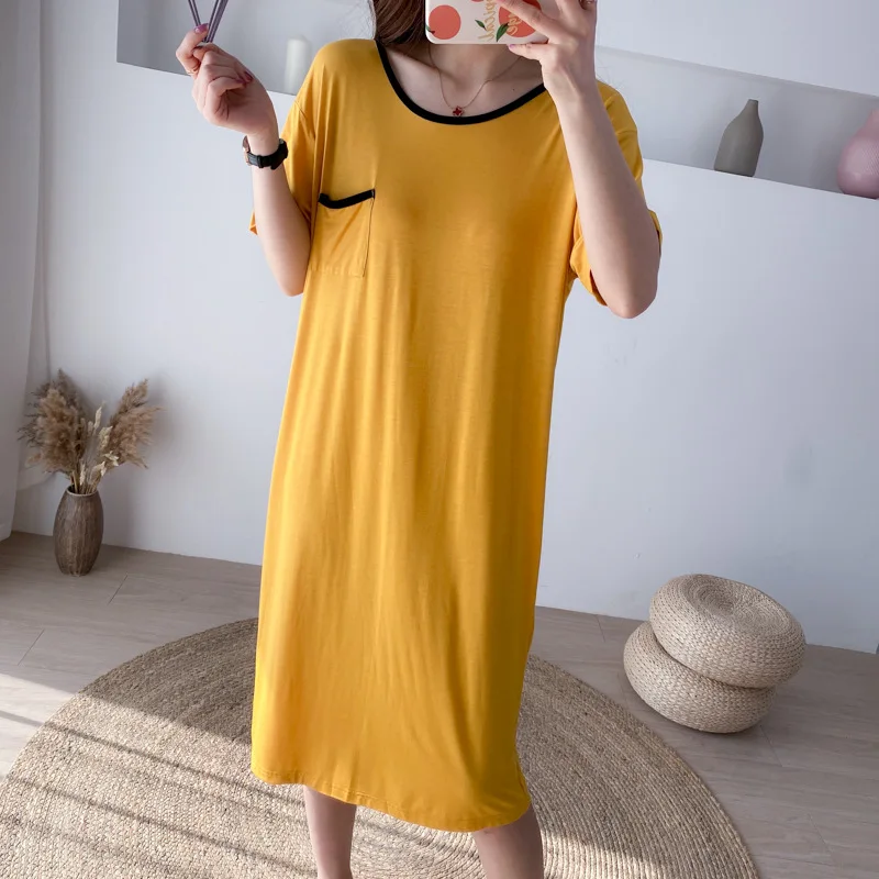 Размера плюс 6XL 150 кг летнее женское платье одноцветное Цвет форменное Женская
