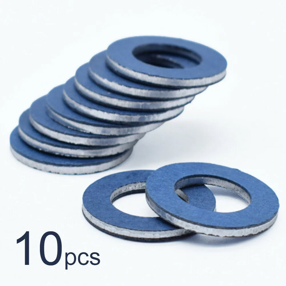 

10Pcs Set Oil Drain Plug Gasket 90430-12031 Blue For 1989-2016 Toyota Camry New