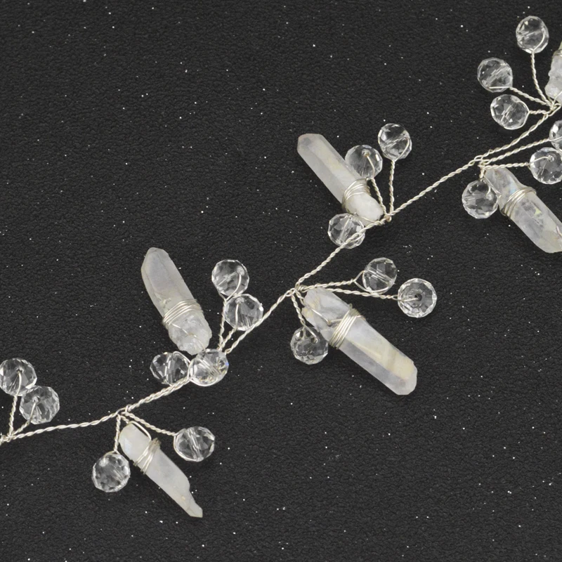 Женская повязка для волос с натуральным драгоценным камнем|Украшения волос| |