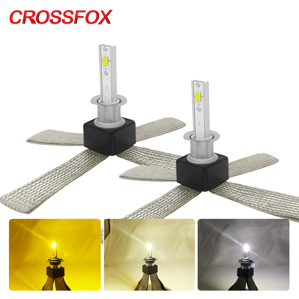 CROSSFOX автомобильный светильник H11 LED H4 9005 HB3 9006 HB4 9004 led H7 9007 H13 Автомобильная Лампа H1