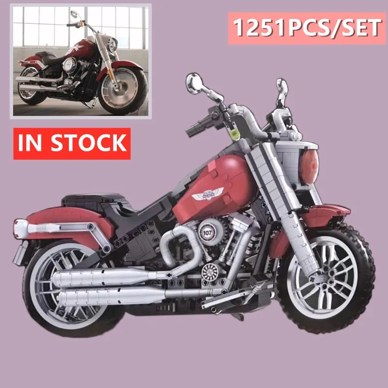 Новинка 1251 шт. толстый мотоцикл автомобиль игрушки для мальчиков подходят