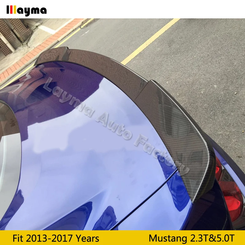 Roush Стиль углеродного волокна задний спойлер на багажник для Ford Mustang 2 3 5 0 двери