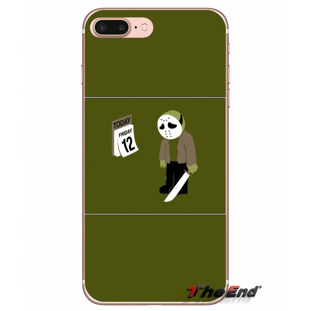Силиконовый чехол для телефона Apple IPhone X 4 4S 5 5S SE 5C 6 6s 7 8 плюс Plus ужас пятница 13th