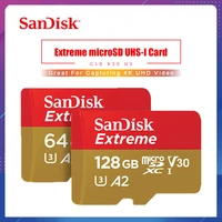 sandisk extreme micro sd card 128g envio gratis memory card a2 a1 v30 u3 64gb 32gb cartao de memoria tf flash card for free ship