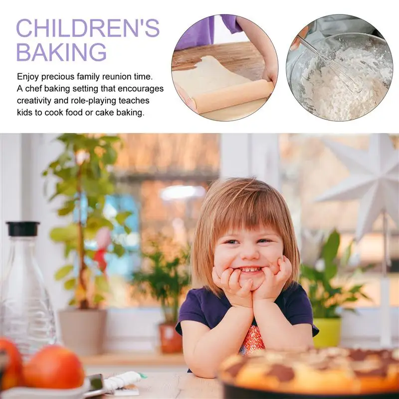 

1Set of Children Kitchenware Toys Apron Baking Tool Playthings Pretend Play Toy