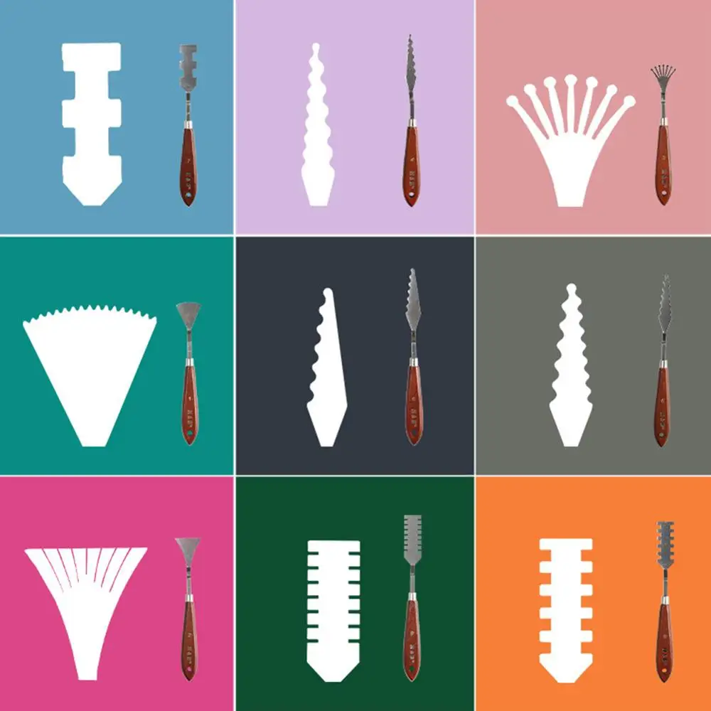 9 шт. скребок для палитры из нержавеющей стали набор художника масляная краска