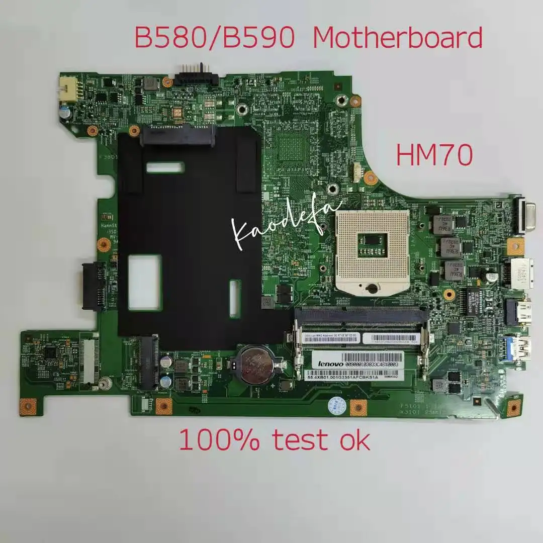 Материнская плата B590 для ноутбука Lenovo B580 материнская PGA989 HM70 100% оригинал тест ОК |