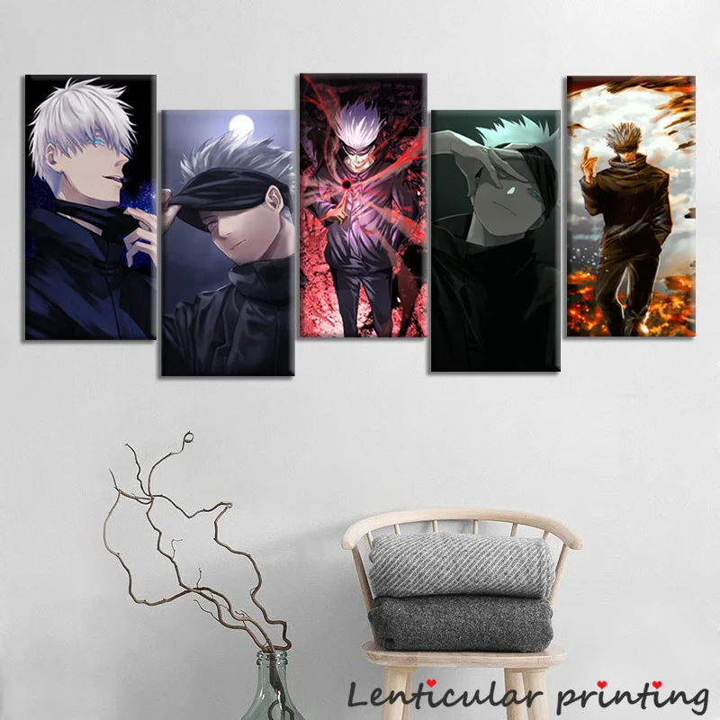 

Аниме-постеры для украшения интерьера, аниме постеры в стиле джутитусу, кайзен, коллекция годзо Сатору, картина маслом, декор для комнаты, на...