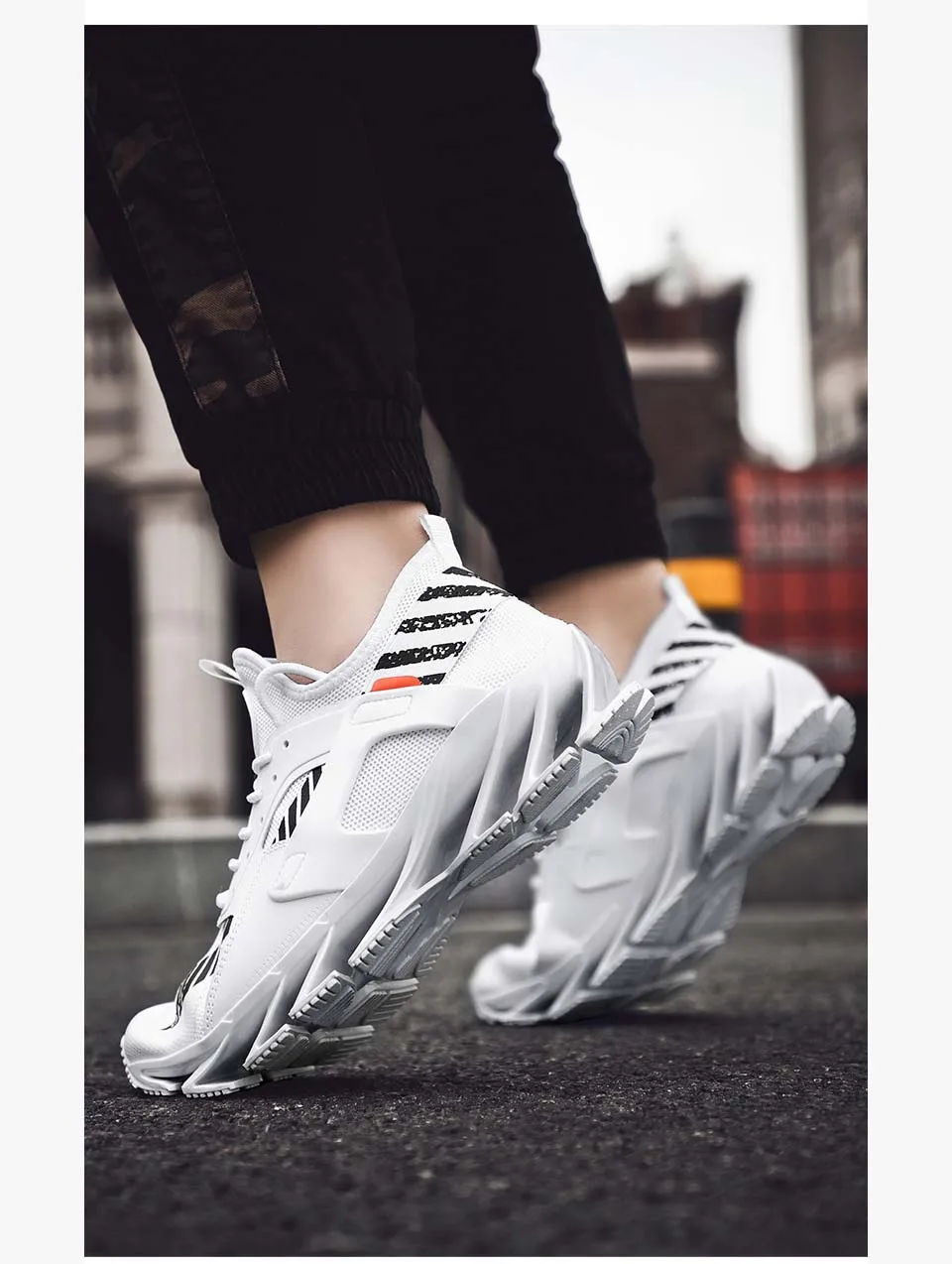 Rommedal man's running shoes Blade bottom shock absorption men sneakers breathable lightweight fashion sport trainers footwear