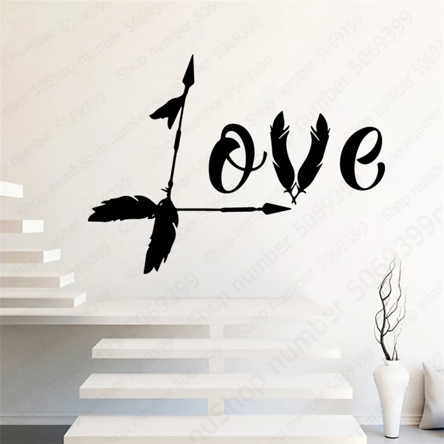 

Wall Decor Wall Vinyl Love Arrow Home Decor Vinyl Wall Stickers Kids Room Nature Decor Wall Decoration Muursticker LW478