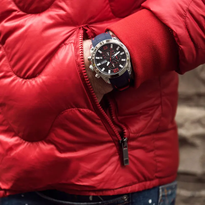 Часы наручные MEGIR Мужские кварцевые спортивные люксовые брендовые аналоговые