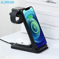 3 in 1 induction qi wireless charger fast charging holder for iphone 12pro max11xs samsung for apple watch charger airpods pro